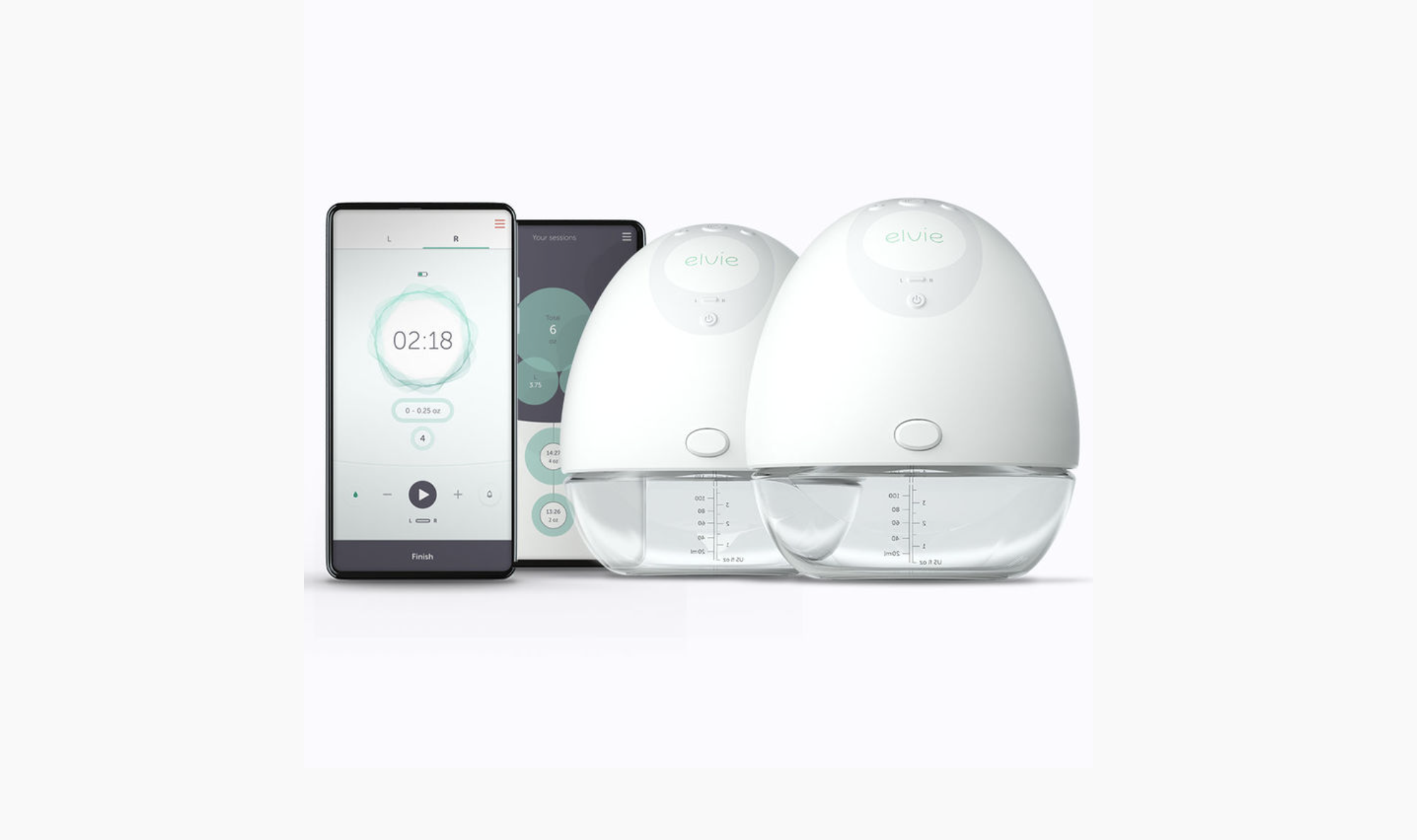Elvie Wearable Hands-free Electric Breast Pump Kit with Elvie